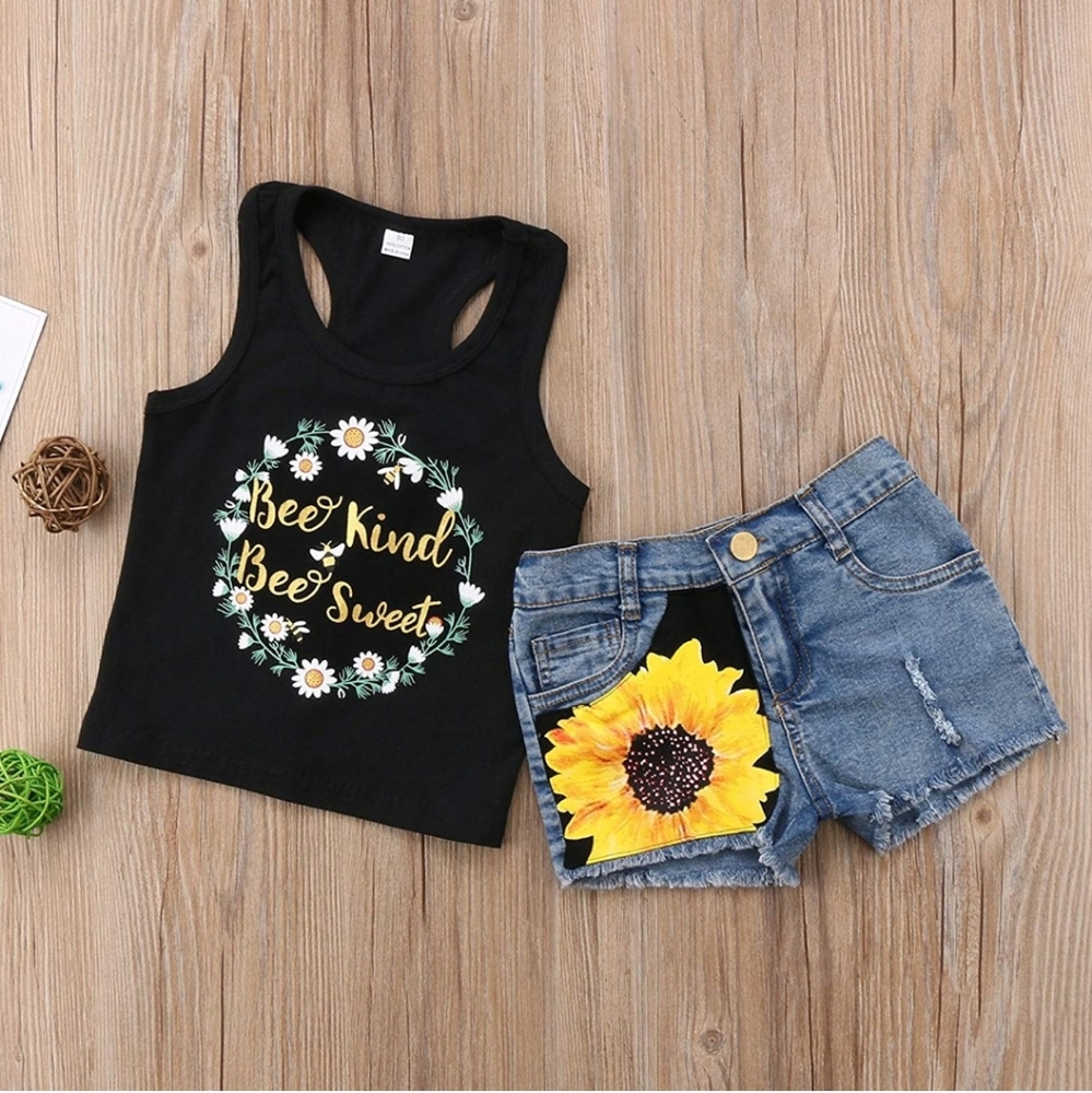 2Pcs/Set Fashion Kids Baby Girl Outfit